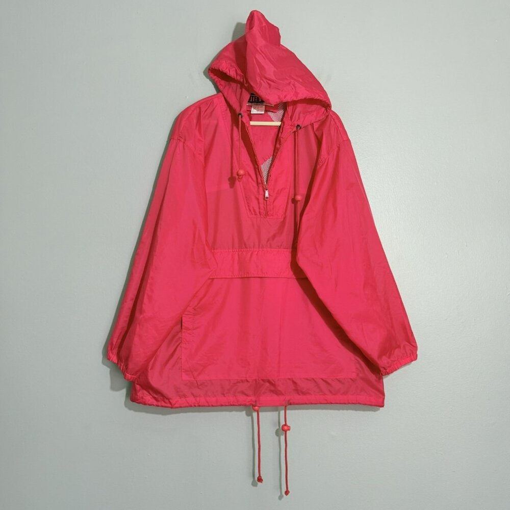 Vintage Outer Gear Windbreaker Hoodie Jacket Men Size L Zip Pocket Outdoor Cinch
